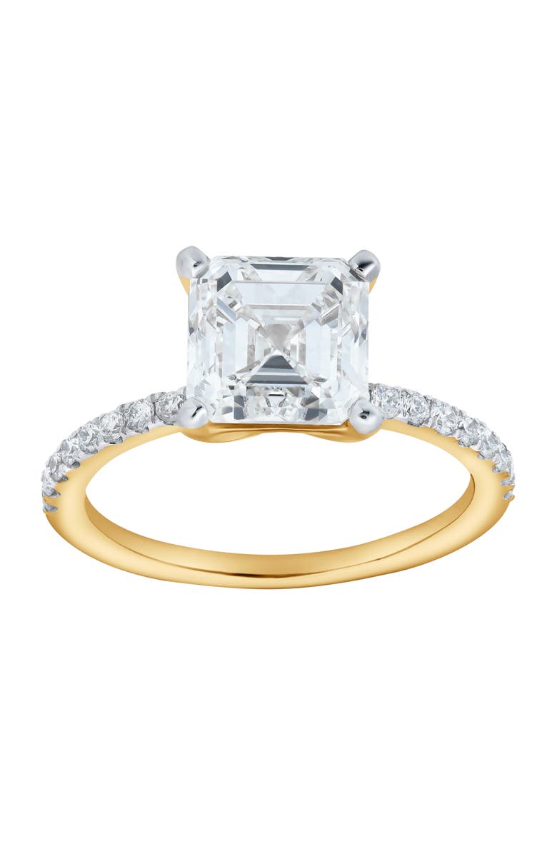 LuvMyJewelry Ani 14K Yellow Gold Emerald Cut Lab Grown Diamond Engagement Ring - 2.7 Ct, Main, color, 14K Yellow Gold