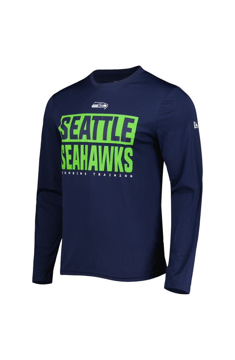 New Era Men's New Era College Navy Seattle Seahawks Combine Authentic Offsides Long Sleeve T-Shirt, Alternate, color, Navy