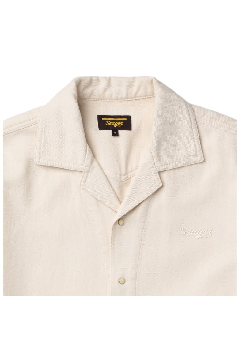 Southpaw Whippersnapper Cotton Twill Snap-Up Shirt, Alternate, color, NATURAL