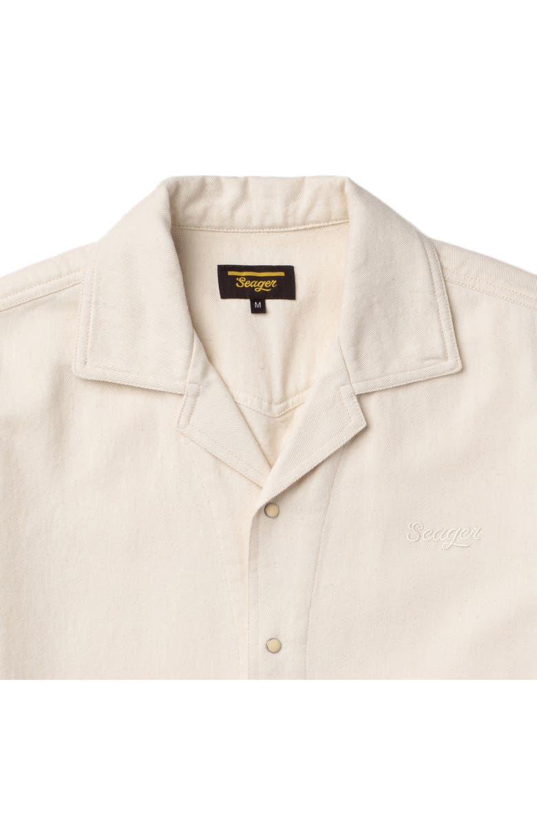 Seager Co Southpaw Whippersnapper Cotton Twill Snap-Up Shirt, Alternate, color, Natural