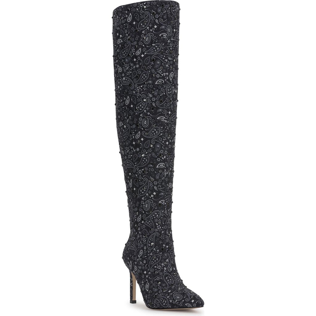 Jessica Simpson Women's Earon Bandana Over-the-knee Wide Calf Dress Boots In Multi