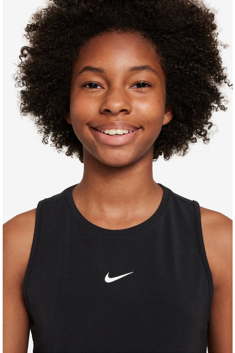 Kids' Dri-FIT Pro Tank Top, Alternate, color, 010 BLACK/WHITE