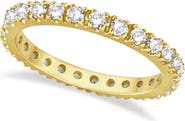 ALLUREZ Natural Diamond Eternity Stackable Ring Band 14K