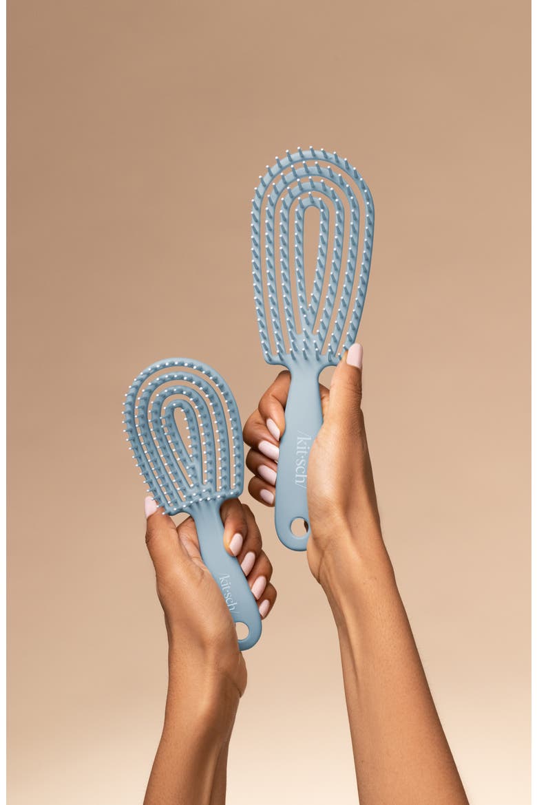 Mini Detangling Flexi Brush, Alternate, color, HAZE BLUE