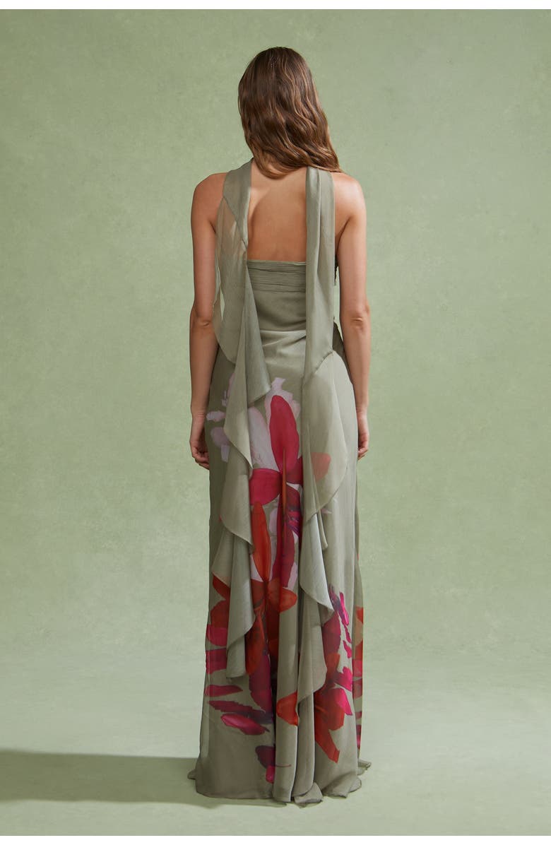 AMUR Palma Bias Gown, Alternate, color, River Lily Rapids