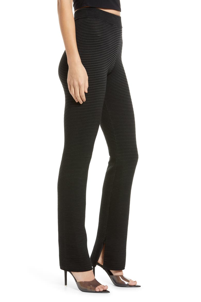 Heavy Rib Wide Leg Pants, Alternate, color, BLACK001