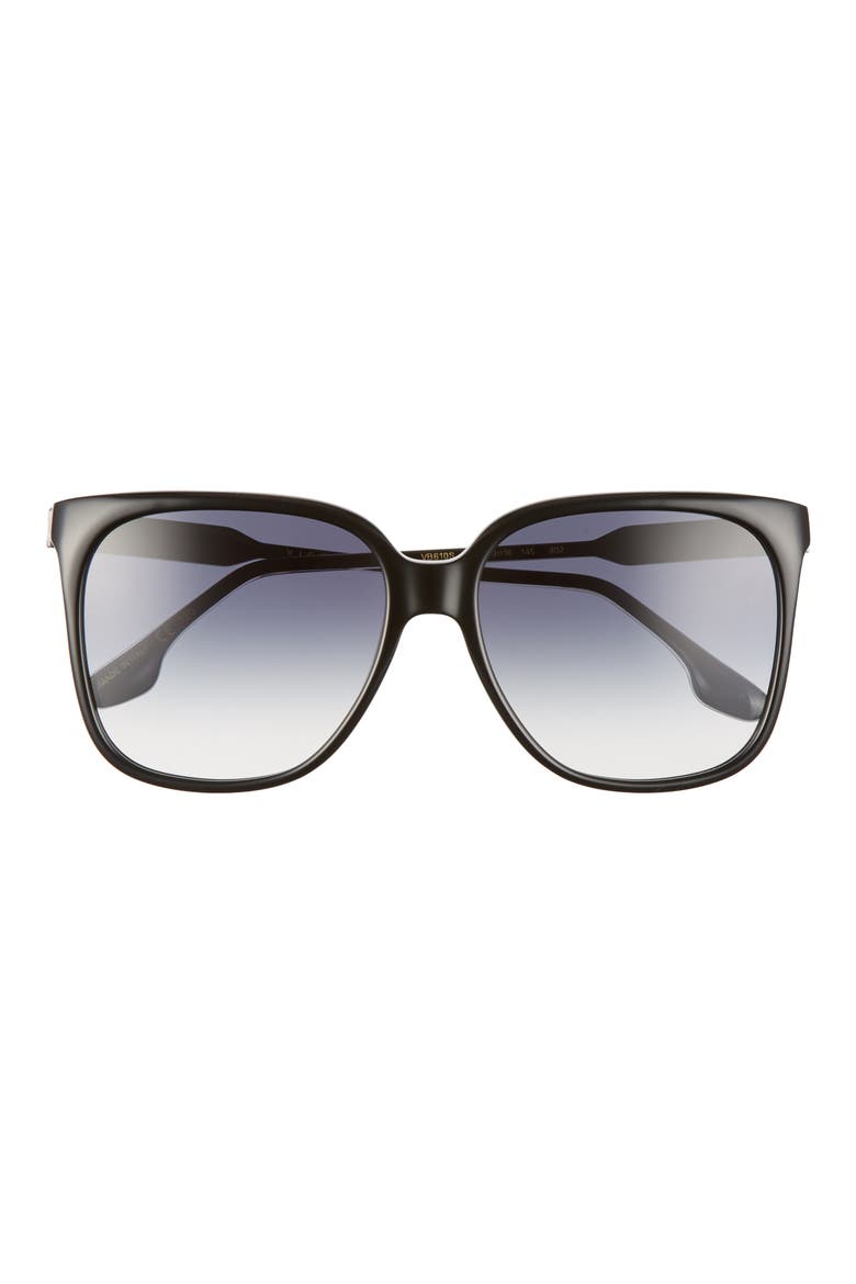 Core 59mm Square Gradient Sunglasses, Main, color, BLACK