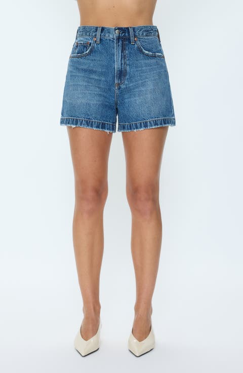 Saige High Waist Denim Shorts