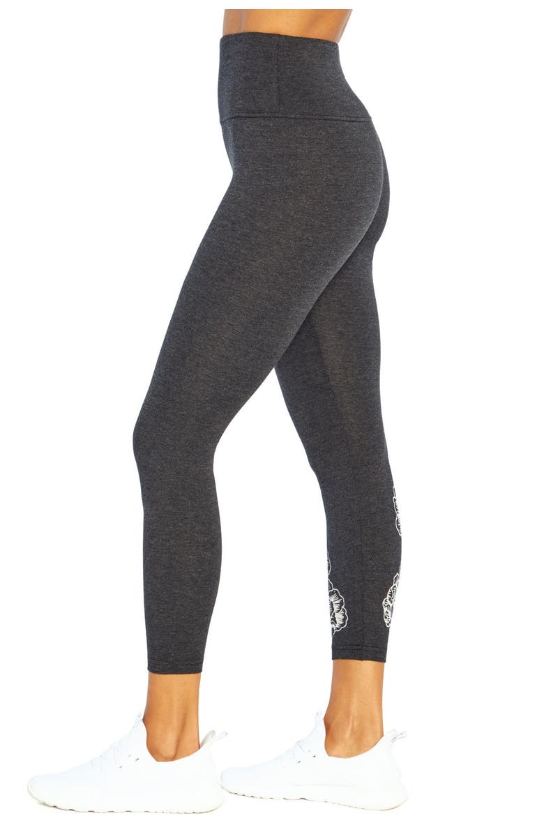 MARIKA Bella Floral Burnout Crop Leggings, Alternate, color, 