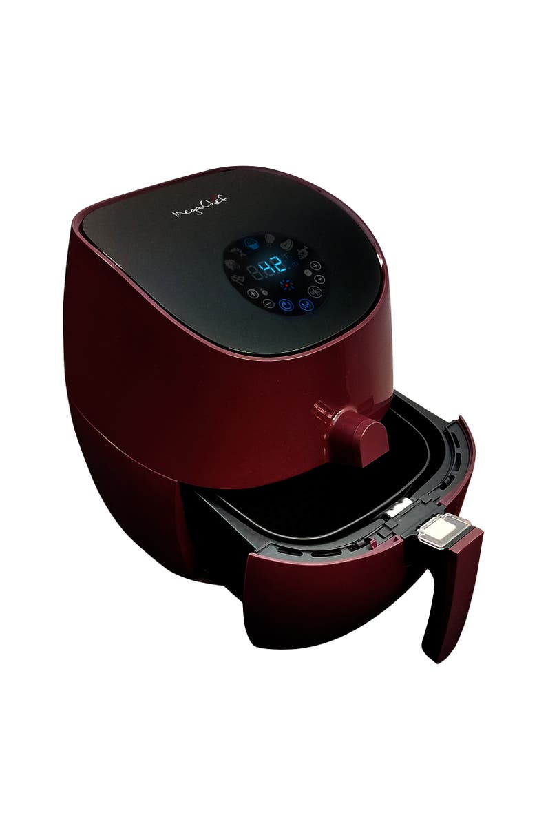 Megachef Airfryer and Multicooker with 7 Pre-Programmed Settings, Alternate, color, Red
