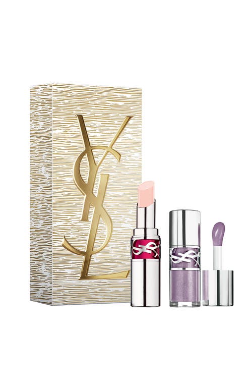 Saint Laurent Yves  Candy Glaze Lip Gloss Stick & Loveshine Plumping Lip Oil Gloss Set $82 Value In Transparent