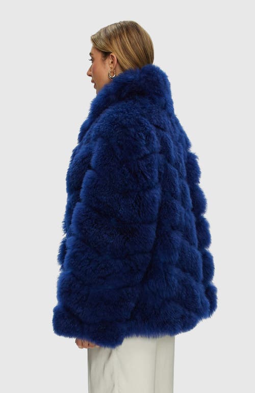 Gorski Select Cashmere Goat Diagonal Jacket In Blue