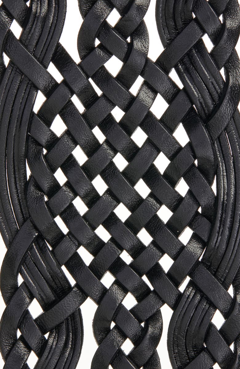 Etro Woven Leather Belt, Alternate, color, Black