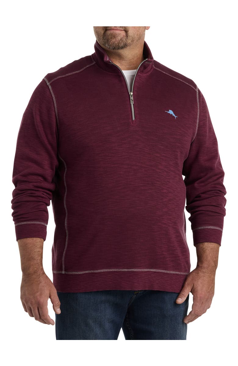 Tommy Bahama Tobago Bay 1/2-Zip Pullover, Alternate, color, Aged Claret
