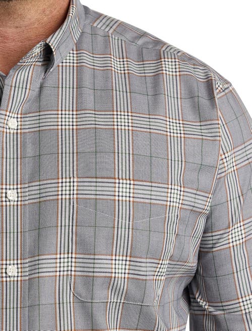 Oak Hill By Dxl Large Plaid Sport Shirt In Navy Multi