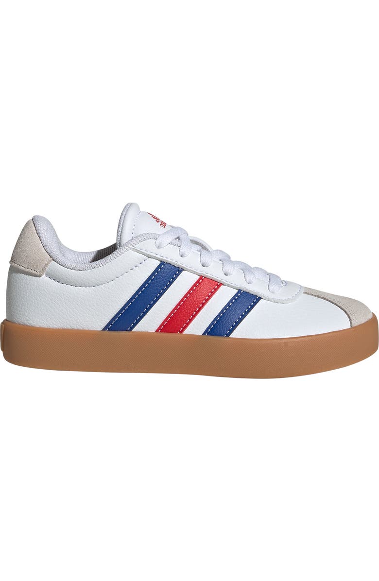 adidas Kids' VL Court 3.0 Sneaker, Alternate, color, White/ Royal Blue/ Scarlet