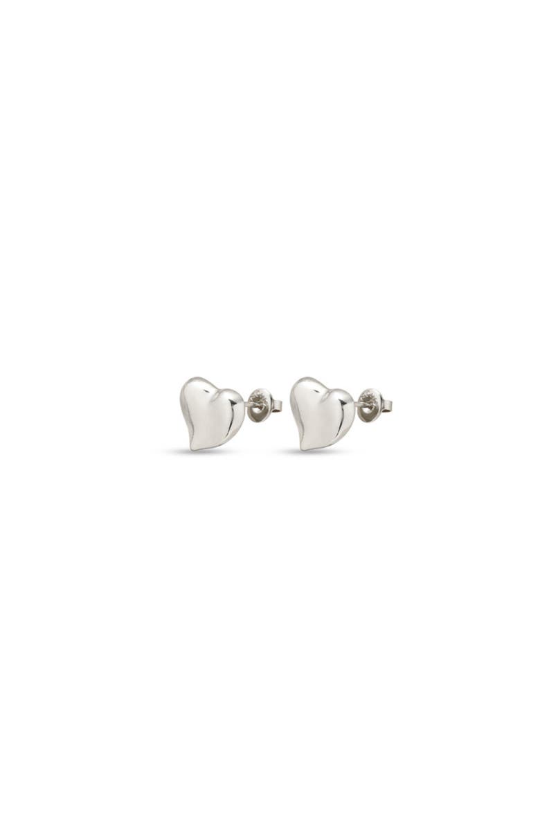 UNODE50 Heartbeat Midi Studs, Alternate, color, Silver