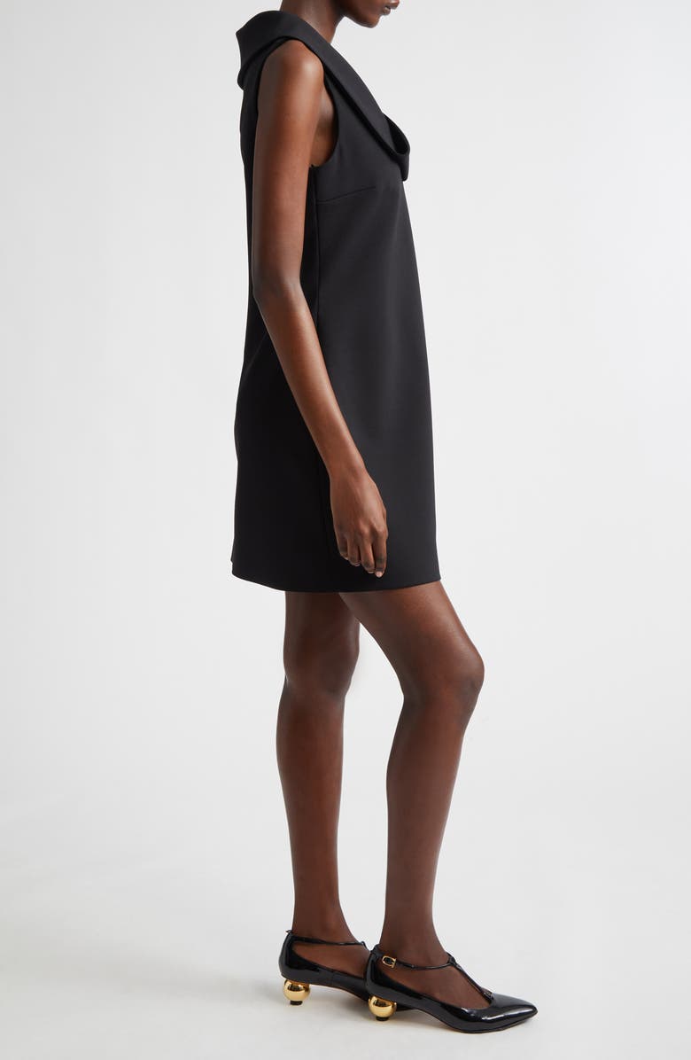 FERRAGAMO Asymmetric Neck Minidress, Alternate, color, Nero