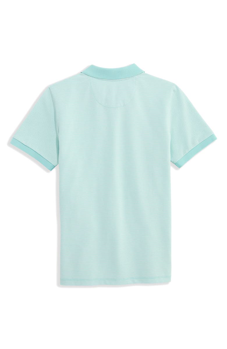 vineyard vines Kids' Edgartown Stripe Cotton Blend Polo, Alternate, color, Mangrove Mint