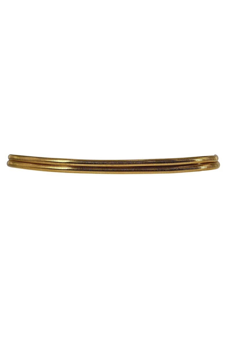 Vintage 1970s Stretch Snake Gold Swirl Belt, Alternate, color, Gold