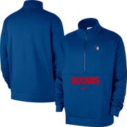 Nike Men's Nike Blue Philadelphia 76ers Courtside Club Half-Zip Jacket