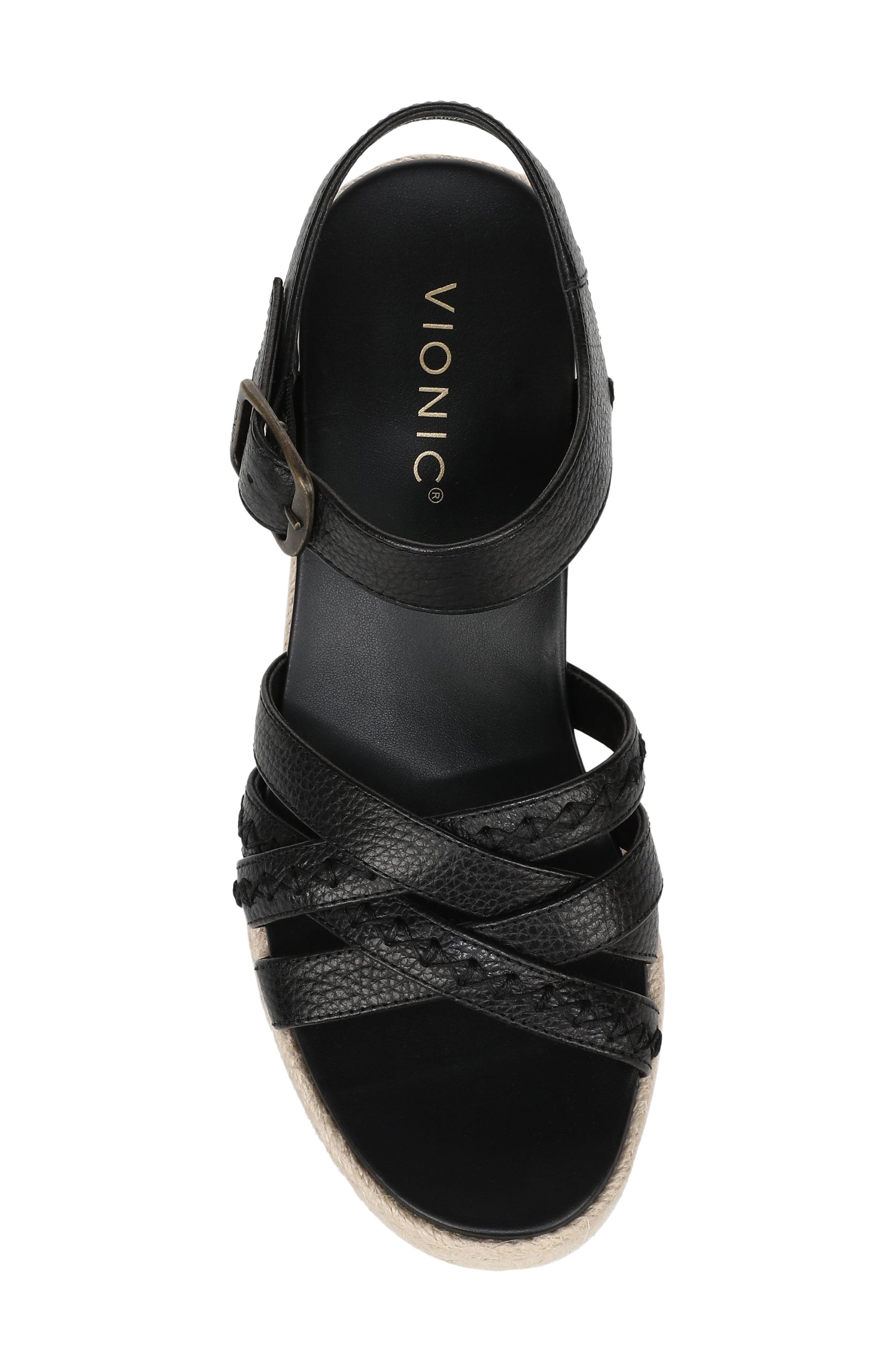Vionic Danal Platform Wedge, Alternate, color, Black
