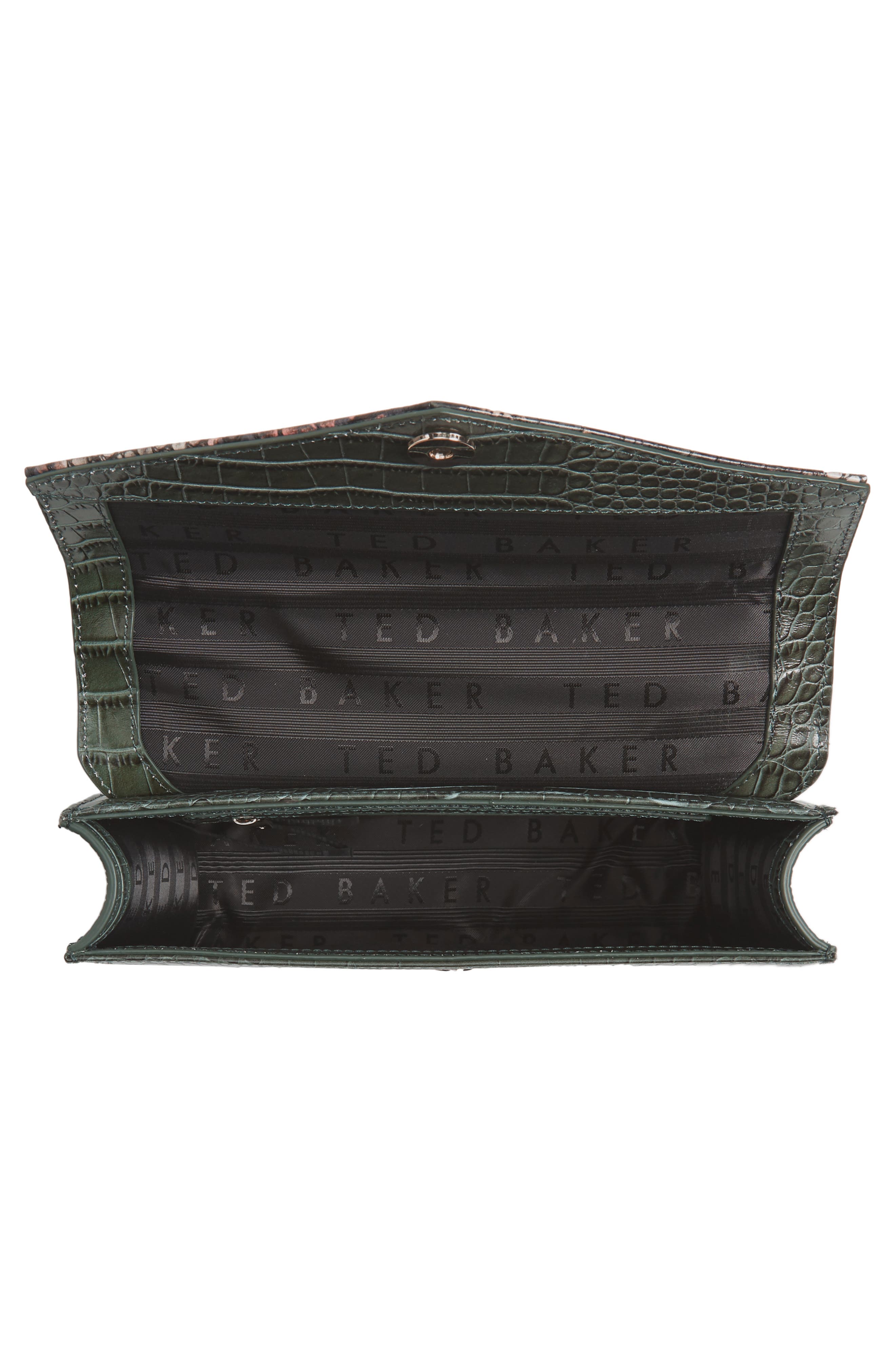 Ted Baker London Gemmeh Slim Bar Snake Skin Embossed Crossbody Bag, Alternate, color, 