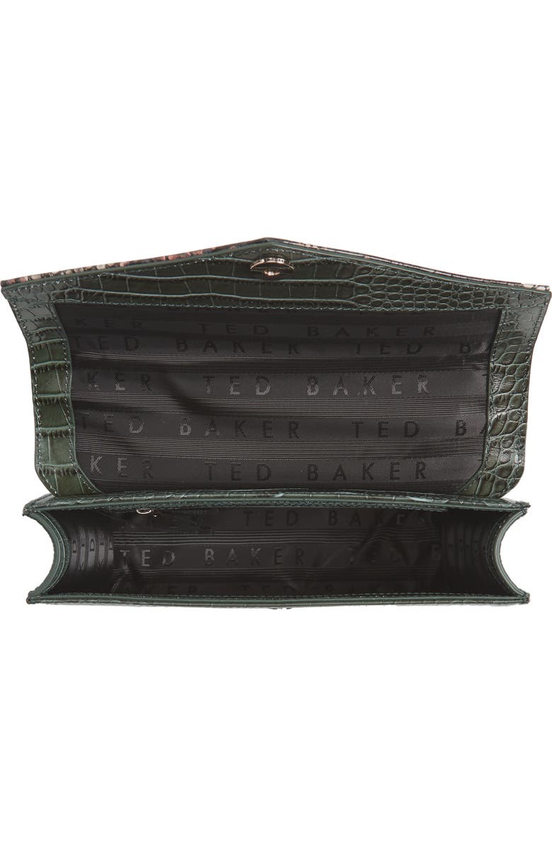 Ted Baker London Gemmeh Slim Bar Snake Skin Embossed Crossbody Bag, Alternate, color,