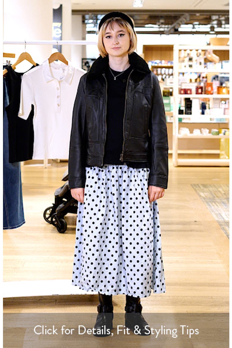 Nappa Leather Jacket with Faux Shearling Collar video