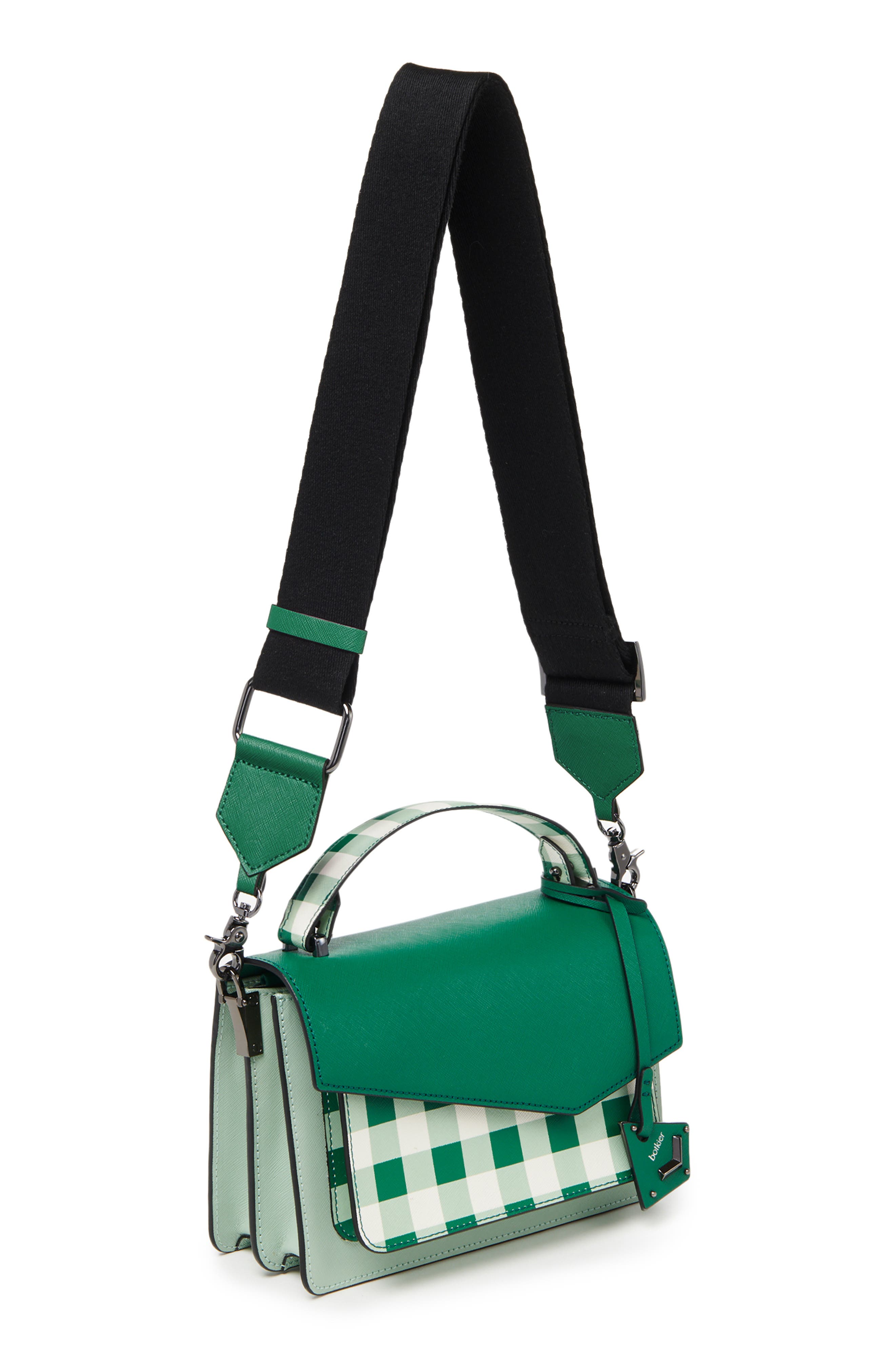 Cobble Hill Leather Crossbody Bag, Alternate, color, IVY GINGHAM