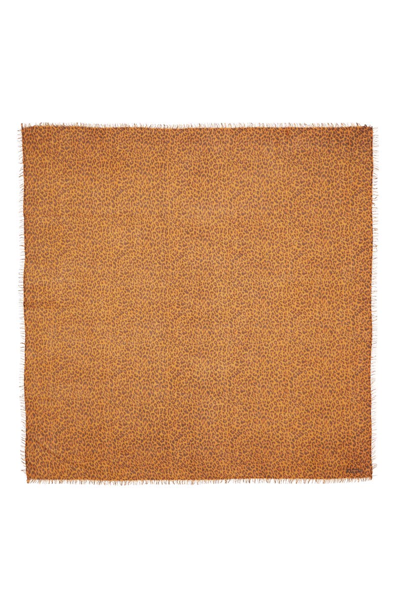 Isabel Marant Madicia Leopard Print Wool & Cashmere Scarf, Alternate, color, 