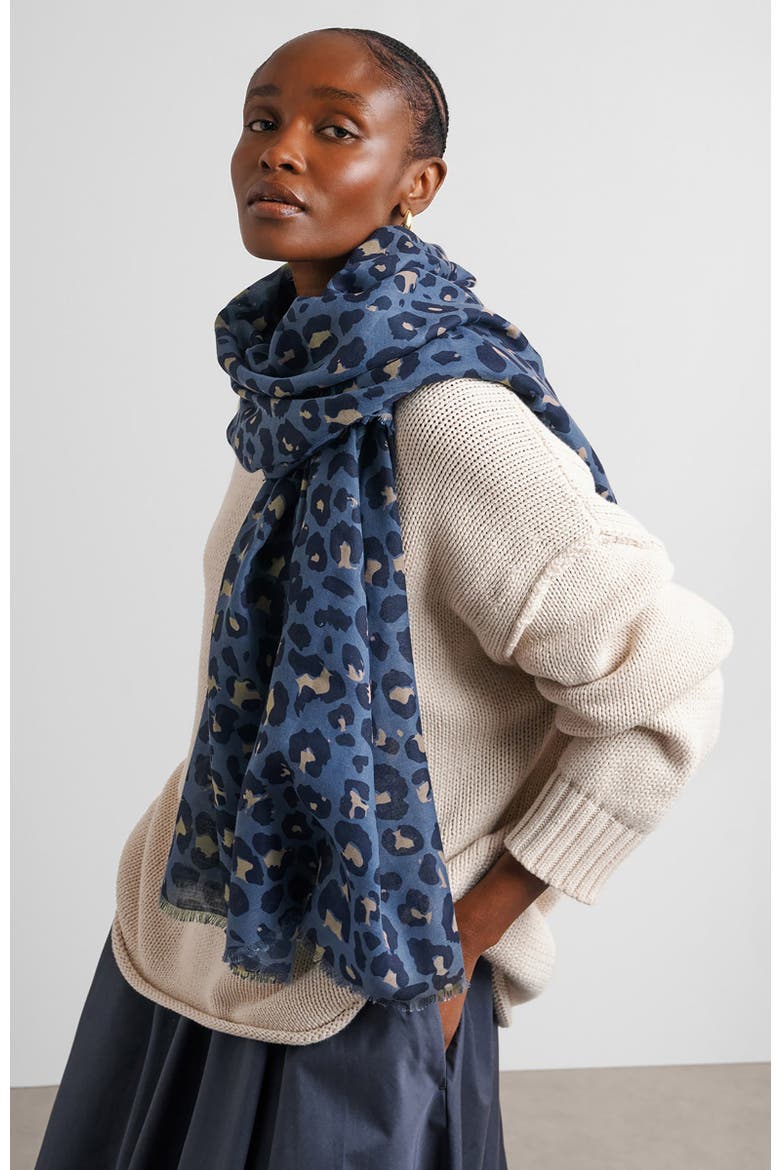 Printed Scarf, Alternate, color, Leopard