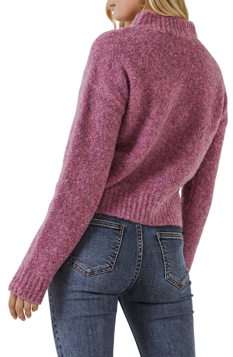 English Factory Cozy Crewneck Sweater, Alternate, color, Purple