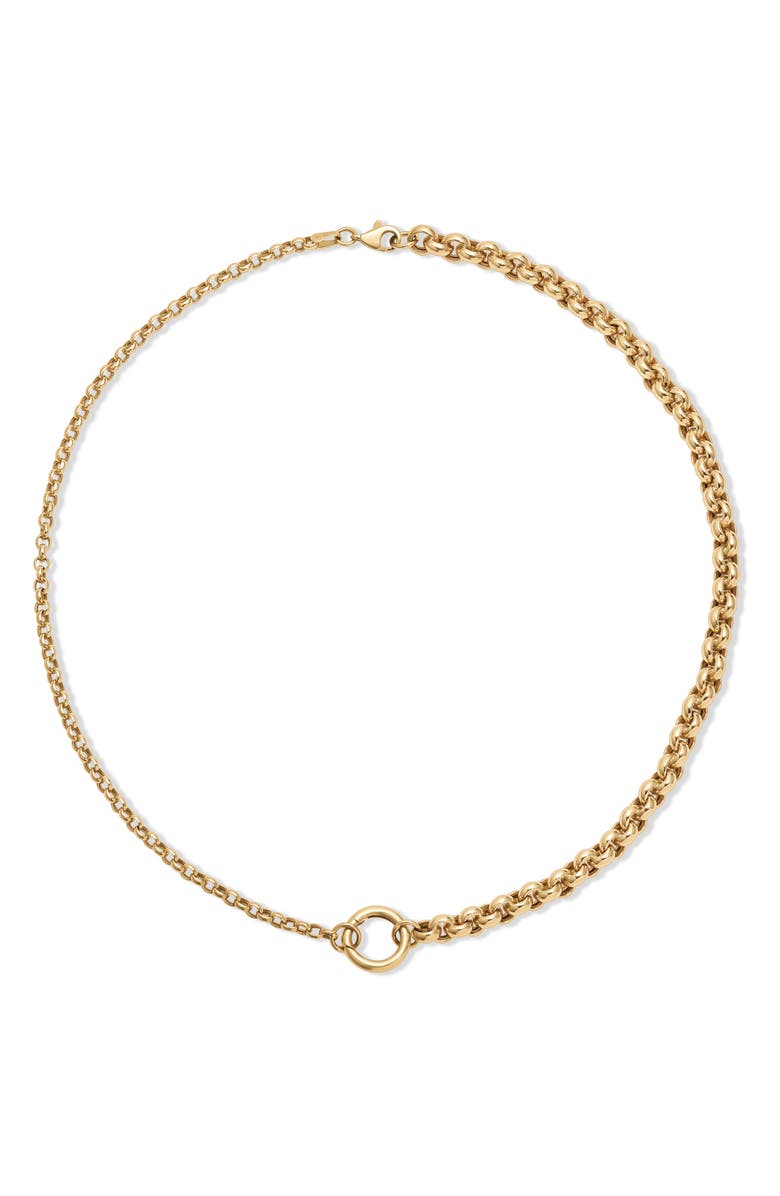 Adina Reyter Half & Half 14K Gold Rolo Chain Necklace, Alternate, color, 14K Yellow Gold