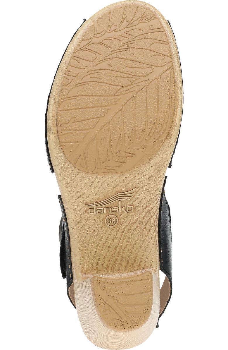 Dansko Tamra Ankle Strap Peep Toe Sandal, Alternate, color, Black
