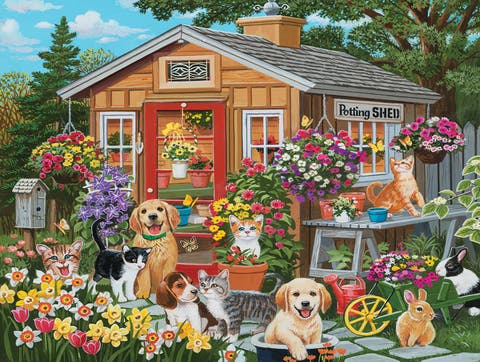 Backyard Potting Shed 500 piece Jigsaw Puzzle for Adults
