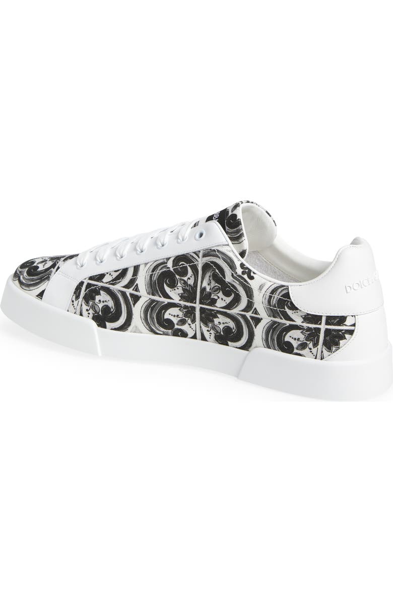 Dolce&Gabbana Portofino Majolica Print Sneaker, Alternate, color, Iu3tn Maiolica 3 Nero