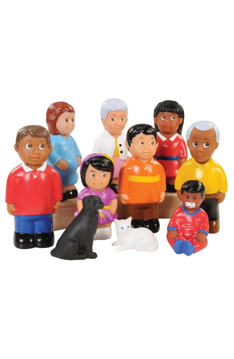 Kaplan Early Learning Company Friends and Family 5" High Pretend Play - Set of 10, Main, color, Multicolored