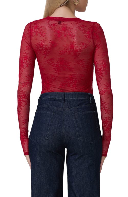 AFRM AFRM KAYLEE SEMISHEER FLORAL LACE TOP 