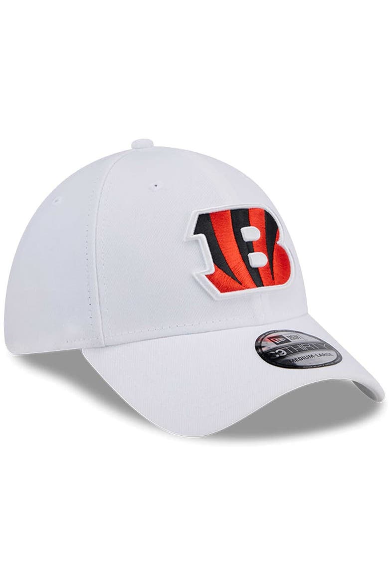 Men's New Era White Cincinnati Bengals Main 39THIRTY Flex Hat, Alternate, color, White