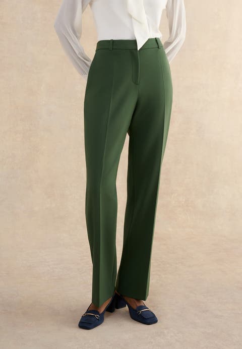 Bess High Waisted Straight Leg Trousers