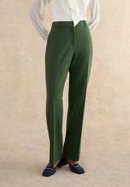 HOBBS LONDON Bess High Waisted Straight Leg Trousers