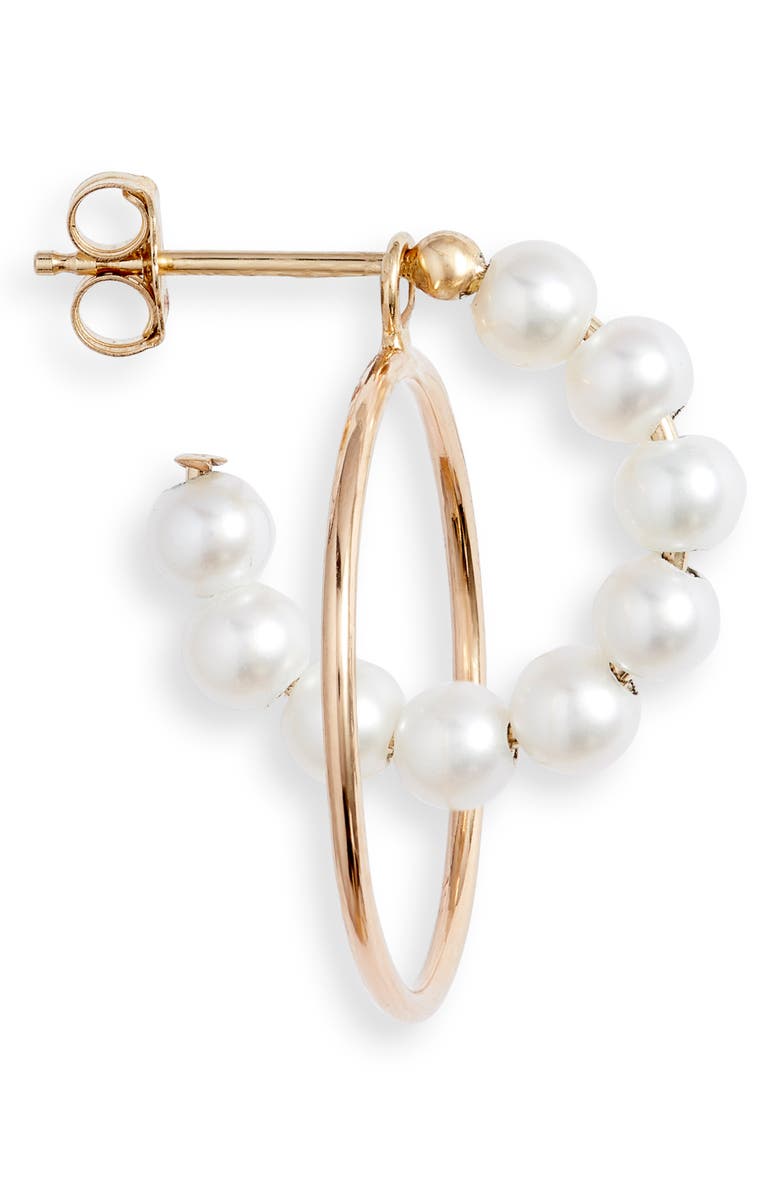 Poppy Finch Pearl Hoop Convertible Drop Back Earrings, Alternate, color, 
