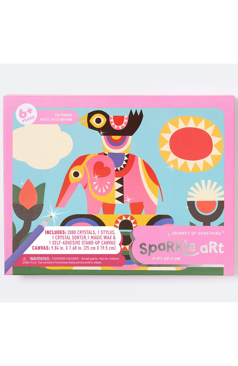 Journey of Something Sparkle Art, The Pyramid, DIY Bedazzled Artwork Craft Kit, Alternate, color, Multicolored