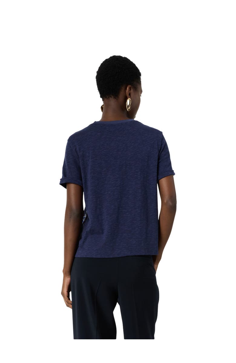 GERARD DAREL Manolia Scarf Print T-Shirt, Alternate, color, Navy Blue