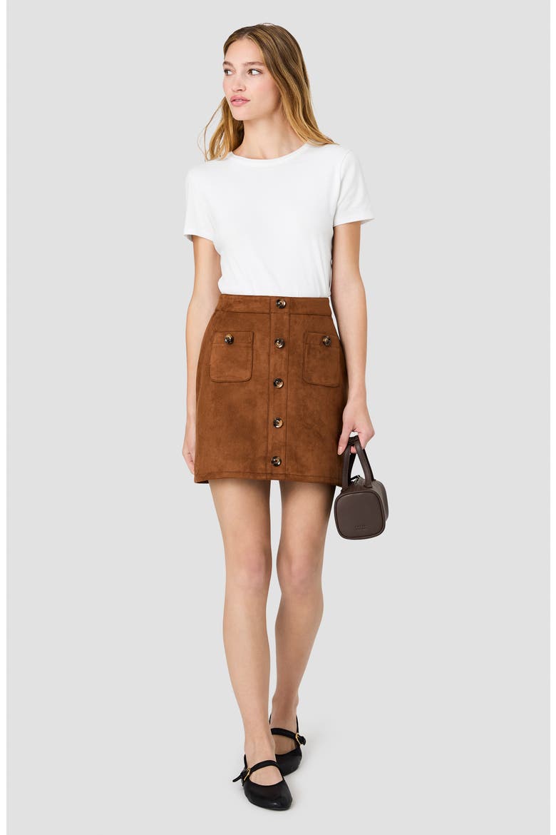 Laney Faux Suede Miniskirt, Alternate, color, LANEY SUEDE