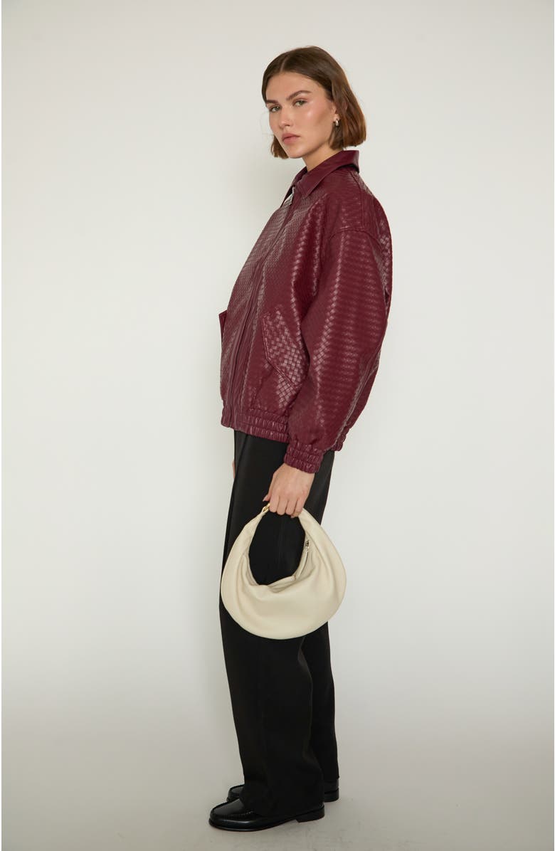 HYER GOODS Small Leather Convertible Hobo Crescent Ring Bag, Alternate, color, Off-White