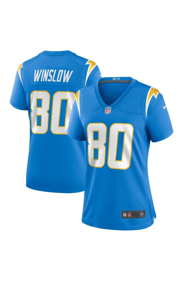 Nike Women's Nike Kellen Winslow Powder Blue Los Angeles Chargers Game Retired Player Jersey, Main, color, 