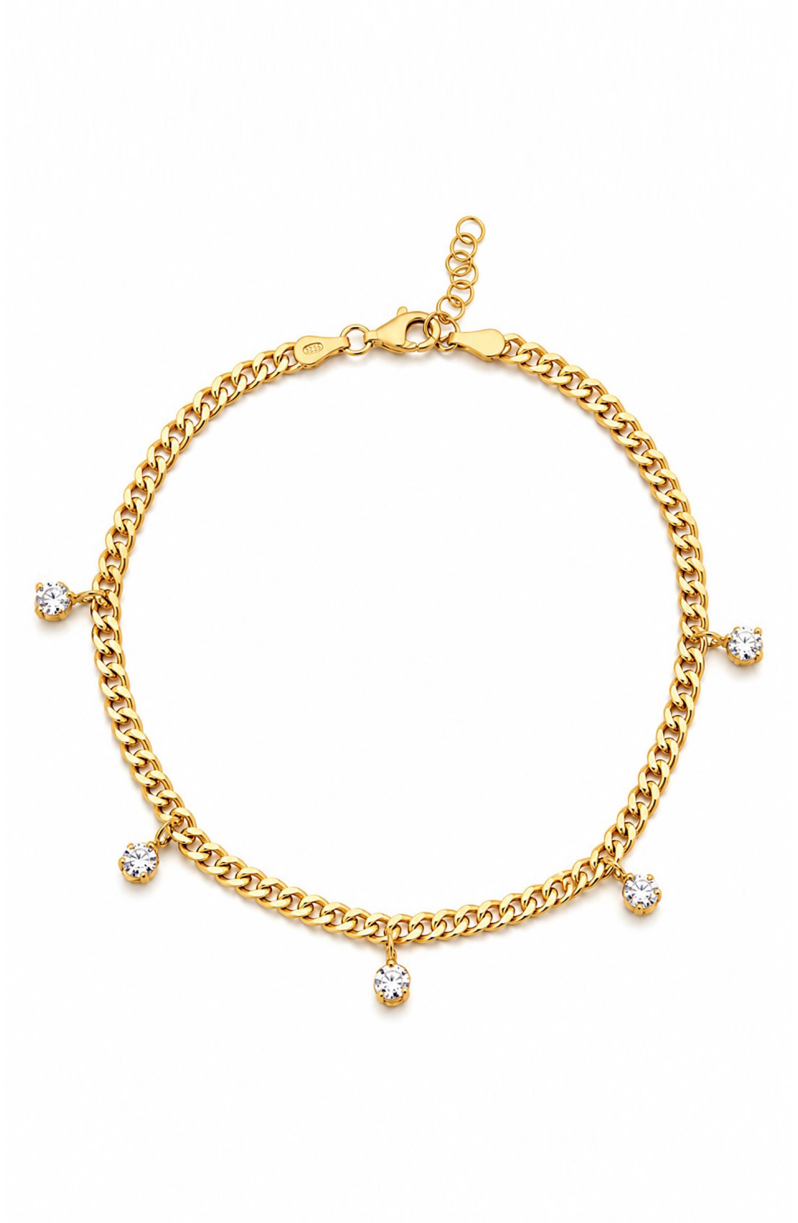 Curb Chain Charm Anklet