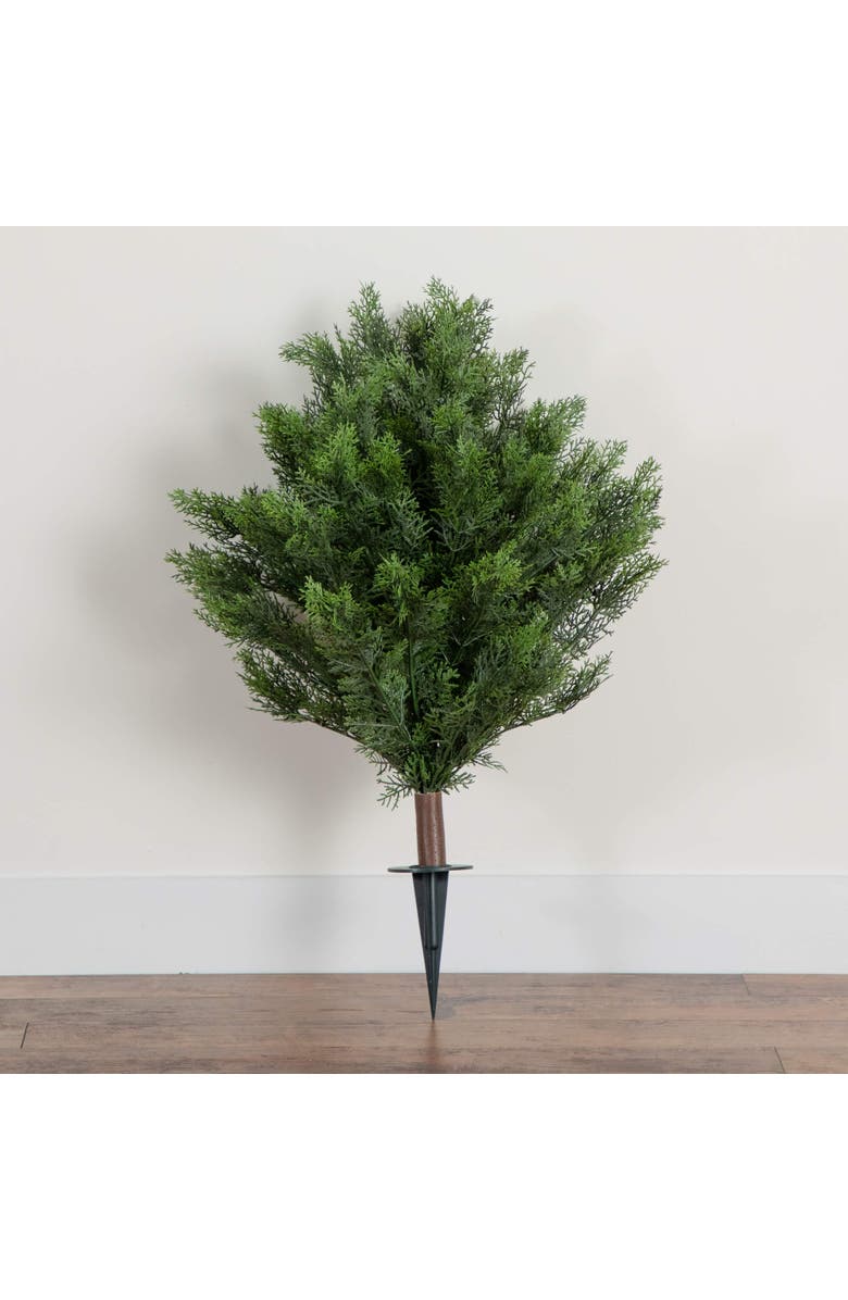 NEARLY NATURAL 3-ft UV Resistant Artificial Cedar Bush with Integrated Ground Stake, Alternate, color, Green
